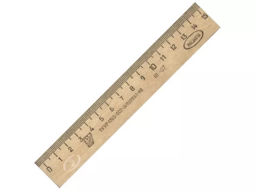 Линейка деревянная, 15 см, С03 "BR-102579"