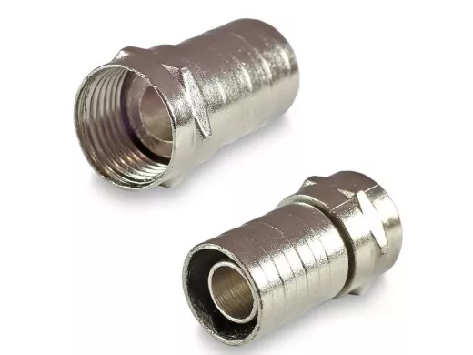 Штекер F-тип ОБЖИМНОЙ на кабель RG6   F-56-ALM 4.9/8.4