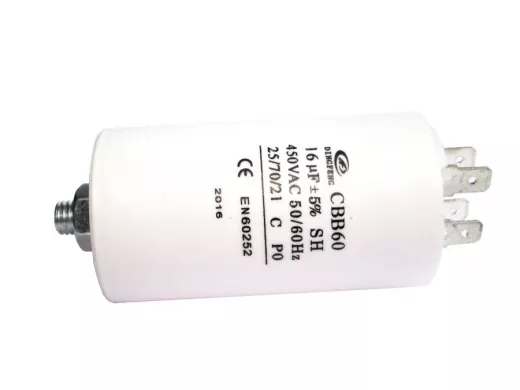 Конденсаторы пусковые    16mf x 450 VAC +-5%/50Hz(60Hz)CBB-60 клеммы/болт