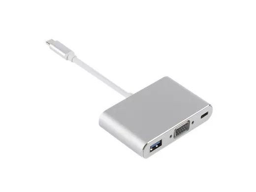 Орбита OT-AVW55 переходник (штекер TYPE-C - гнездо USB 3.0/VGA/TYPE-C) 15см