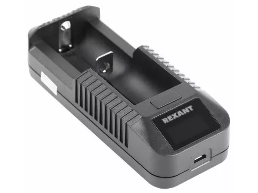 Зарядное устройство для аккумулятора 1 АКБ с жк дисплеем Rexant i1 универсальное