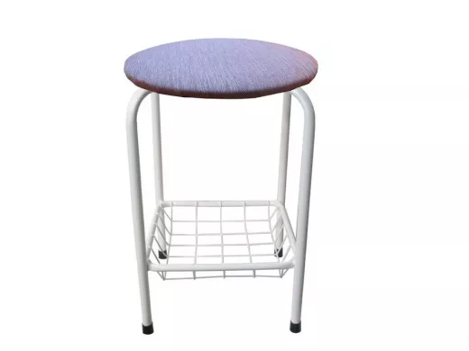 Табурет с подставкой для ног и корзинкой для вещей 