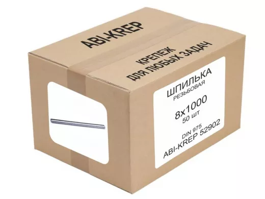 Шпилька резьбовая  8х1000 DIN 975 ( 1 шт) 30град. "ABI-KREP 52902" 15,1кг оцинков., вес 1шт 302г