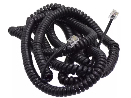 Телефонный кабель витой 15м  чёрный