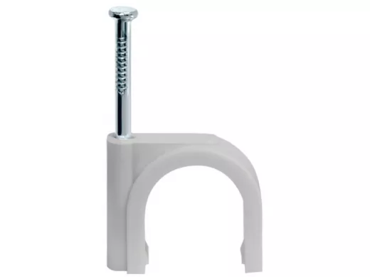 Скоба 14мм (30шт) тип А электроустановочная для круглого кабеля "Mego"