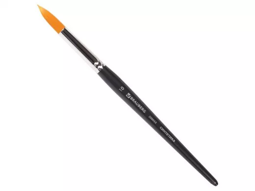 Кисть художественная проф. "BR-80139" ART CLASSIC, синтетика жесткая, круглая, № 10, короткая ручка