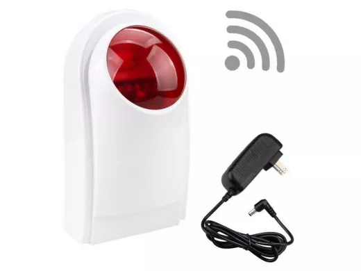 Сирена-охранка АD-09 звуковая громкая под датчики и брелки на 433мГц блок.питания и аккум. 7.2V