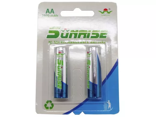 Аккумулятор AA 2600 mAh 1,2В  SUNRISING Ni-Mh 1.2 В AA 2600 мАч, в блистере
