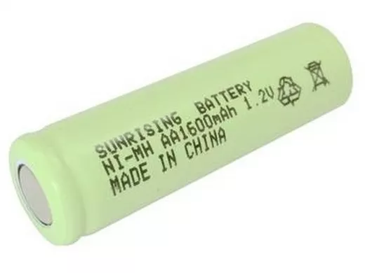 Аккумулятор AA 1600 mAh 1,2В  SUNRISING Ni-Mh 1.2 В AA 1600 мАч, плоский пллюс. контакт