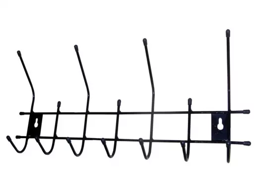 "CLASSIC" ЧЁРНАЯ вешалка настенная 7 крючков